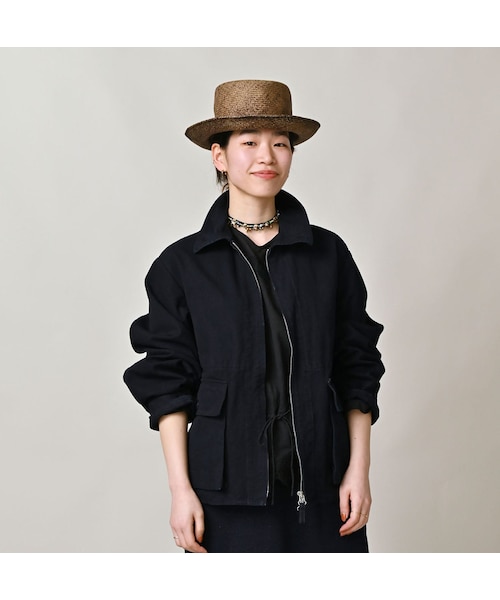 45R（フォーティファイブアール）の「高密度ダックの908デッキトップ（インディゴ）（ジャケット/アウター・レディース・73-インディゴ・02-S/03-M/04-L/05-XL）」の5枚目の写真