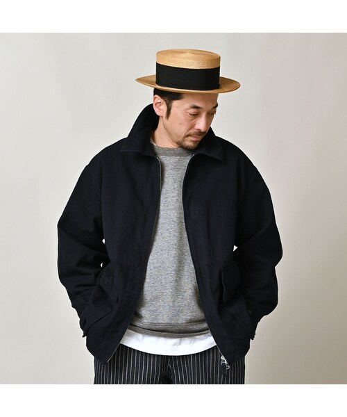 45R（フォーティファイブアール）の「高密度ダックの908デッキトップ（インディゴ）（ジャケット/アウター・レディース・73-インディゴ・02-S/03-M/04-L/05-XL）」の9枚目の写真