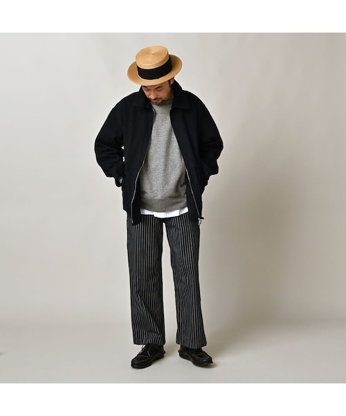 45R（フォーティファイブアール）の「高密度ダックの908デッキトップ（インディゴ）（ジャケット/アウター・レディース・73-インディゴ・02-S/03-M/04-L/05-XL）」の4枚目の写真