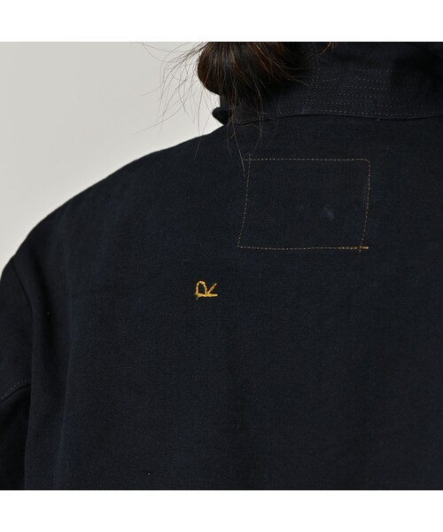 45R（フォーティファイブアール）の「高密度ダックの908デッキトップ（インディゴ）（ジャケット/アウター・レディース・73-インディゴ・02-S/03-M/04-L/05-XL）」の15枚目の写真