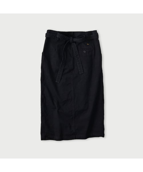 45R（フォーティファイブアール）の「高密度ダックのラップスカート（インディゴ）（スカート・レディース・73-インディゴ・02-M/03-L）」の2枚目の写真