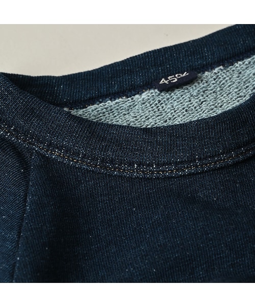 45R（フォーティファイブアール）の「ガーゼ裏毛のロゴdeプティスウェット（インディゴ）（トップス・レディース・73-R45/94-影色納戸・02-M/03-L）」の13枚目の写真