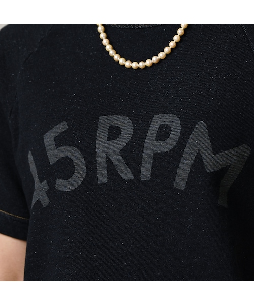 45R（フォーティファイブアール）の「ガーゼ裏毛のロゴdeプティスウェット（インディゴ）（トップス・レディース・73-R45/94-影色納戸・02-M/03-L）」の9枚目の写真