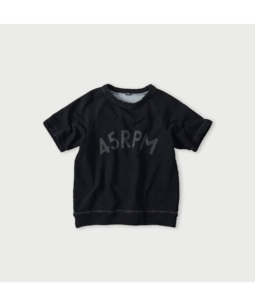 45R（フォーティファイブアール）の「ガーゼ裏毛のロゴdeプティスウェット（インディゴ）（トップス・レディース・73-R45/94-影色納戸・02-M/03-L）」の2枚目の写真