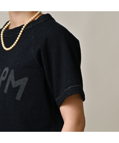 45R（フォーティファイブアール）の「ガーゼ裏毛のロゴdeプティスウェット（インディゴ）（トップス・レディース・73-R45/94-影色納戸・02-M/03-L）」の10枚目の写真