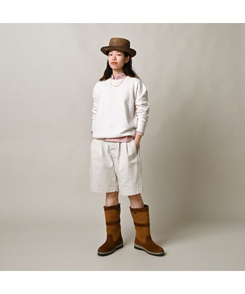 45R（フォーティファイブアール）の「高密度ダックの908ペグショートパンツ（パンツ・レディース・06-アンティークホワイト・02-S/03-M/04-L）」の3枚目の写真