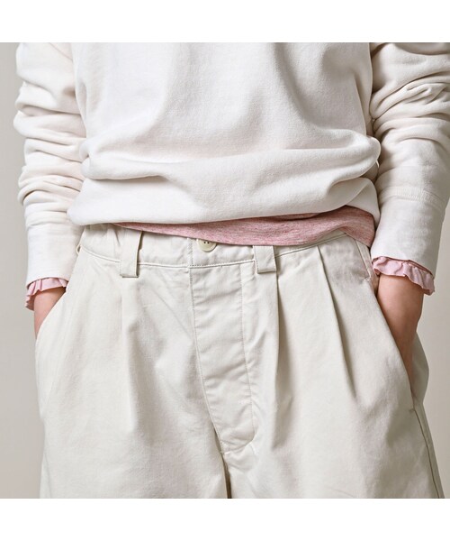 45R（フォーティファイブアール）の「高密度ダックの908ペグショートパンツ（パンツ・レディース・06-アンティークホワイト・02-S/03-M/04-L）」の11枚目の写真