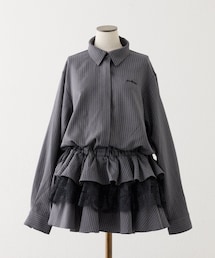 one after another NICE CLAUP | 肩あきティアードシャツワンピ(トップス)