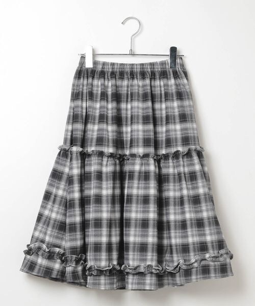 ALAND（エーランド）の「3.3 Field Trip／フリルティアードミディスカート（スカート・ホワイト×ブラックチェック(01)/グレー×ブラックチェック(02)・F）」の17枚目の写真