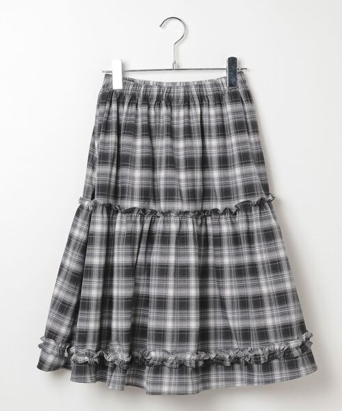 ALAND（エーランド）の「3.3 Field Trip／フリルティアードミディスカート（スカート・ホワイト×ブラックチェック(01)/グレー×ブラックチェック(02)・F）」の20枚目の写真