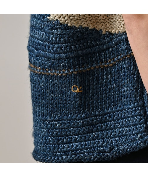 45R(フォーティファイブアール)の「ラグジャカードのキャミ(藍ベース)(トップス・レディース・75-藍ベース・00-フリー)」の11枚目の写真