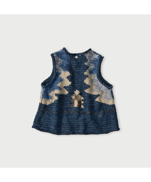 45R(フォーティファイブアール)の「ラグジャカードのキャミ(藍ベース)(トップス・レディース・75-藍ベース・00-フリー)」の2枚目の写真