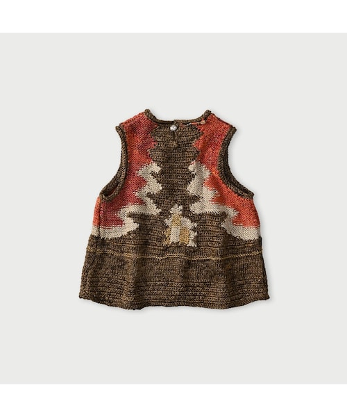 45R（フォーティファイブアール）の「ラグジャカードのキャミ（トップス・レディース・83-茶ベース・00-フリー）」の2枚目の写真