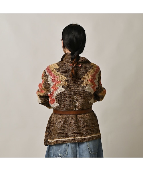 45R（フォーティファイブアール）の「ラグジャカードの908ランチジャケット（トップス・レディース・83-茶ベース・02-S）」の8枚目の写真