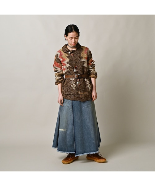 45R（フォーティファイブアール）の「ラグジャカードの908ランチジャケット（トップス・レディース・83-茶ベース・02-S）」の5枚目の写真