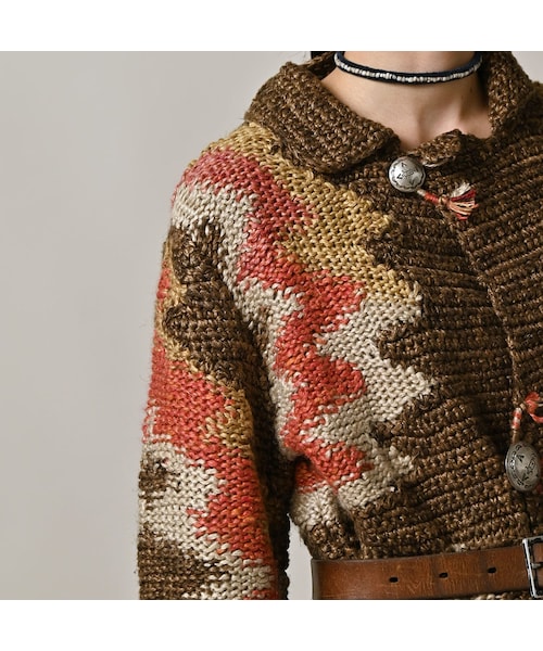 45R（フォーティファイブアール）の「ラグジャカードの908ランチジャケット（トップス・レディース・83-茶ベース・02-S）」の11枚目の写真