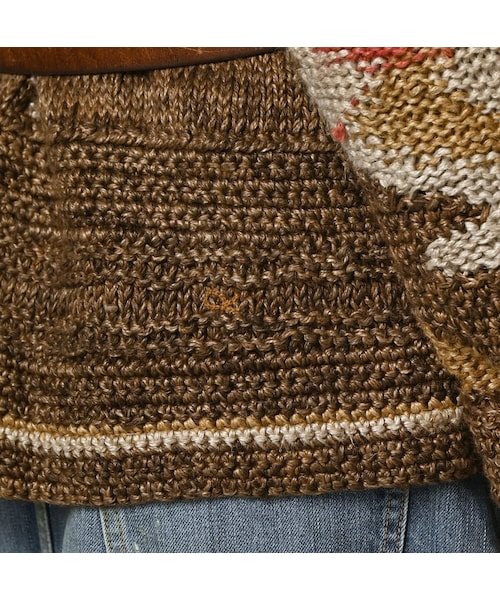 45R（フォーティファイブアール）の「ラグジャカードの908ランチジャケット（トップス・レディース・83-茶ベース・02-S）」の14枚目の写真