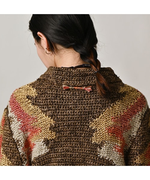 45R（フォーティファイブアール）の「ラグジャカードの908ランチジャケット（トップス・レディース・83-茶ベース・02-S）」の13枚目の写真