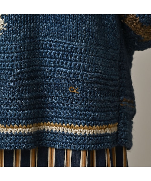 45R（フォーティファイブアール）の「ラグジャカードの908ランチジャケット（藍ベース）（トップス・レディース・75-藍ベース・02-S）」の12枚目の写真