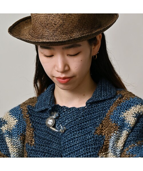 45R（フォーティファイブアール）の「ラグジャカードの908ランチジャケット（藍ベース）（トップス・レディース・75-藍ベース・02-S）」の7枚目の写真