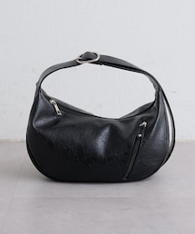 Kastane | 【500mlペットボトル収納可】B フェイクレザームーンBAG(ハンドバッグ)