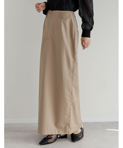 Re:EDIT（リエディ）の「フロントジップサイドカットオフスカート - スカート通販 | 人気レディースファッション - Re:EDIT（リエディ）（その他・レディース・ブラック/ベージュ/チャコールグレー・SC/M/L）」の16枚目の写真