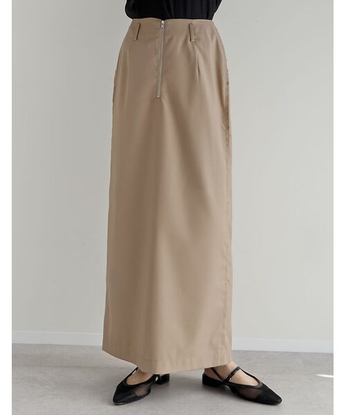 Re:EDIT（リエディ）の「フロントジップサイドカットオフスカート - スカート通販 | 人気レディースファッション - Re:EDIT（リエディ）（その他・レディース・ブラック/ベージュ/チャコールグレー・SC/M/L）」の17枚目の写真