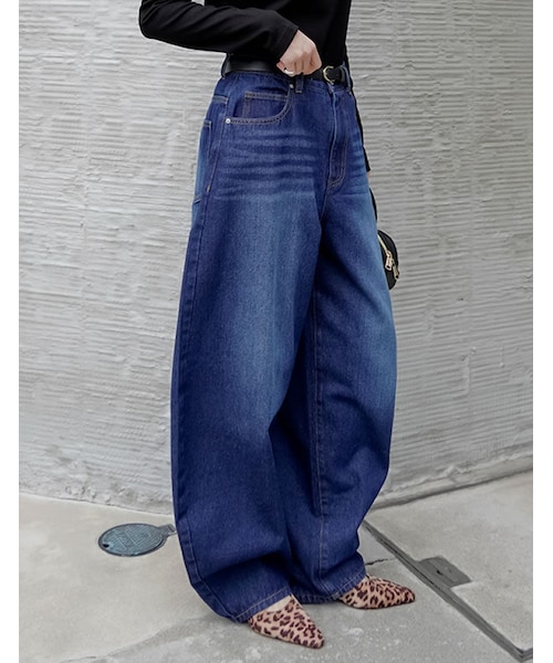 Re:EDIT（リエディ）の「バルーンワイドデニムパンツ - パンツ通販 | 人気レディースファッション - Re:EDIT（リエディ）（その他・レディース・ブラック/ネイビー/ブルー・SC/M/MT/L）」の18枚目の写真