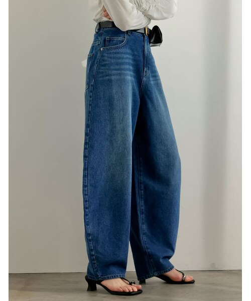Re:EDIT（リエディ）の「バルーンワイドデニムパンツ - パンツ通販 | 人気レディースファッション - Re:EDIT（リエディ）（その他・レディース・ブラック/ネイビー/ブルー・SC/M/MT/L）」の15枚目の写真