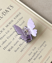 3coins | ストライプバタフライクリップ(バレッタ/ヘアクリップ)