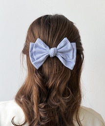 3coins | ストライプリボンバレッタ(バレッタ/ヘアクリップ)