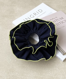 3coins | フリルバイカラービッグシュシュ(シュシュ)