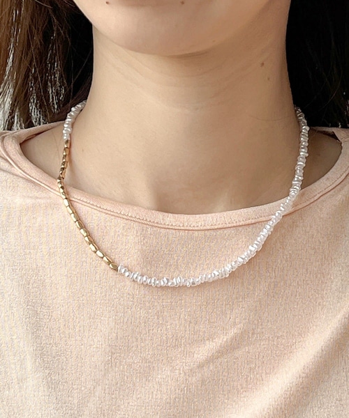 3coins（3coins）の「いびつパールメタルショートネックレス（ネックレス・レディース・その他/その他1・FREE）」の2枚目の写真