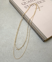 3coins | ダブルチェーンショートネックレス(ネックレス)