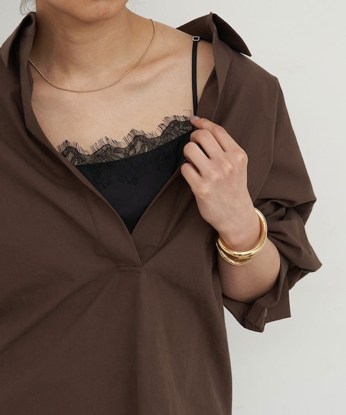 GALLARDAGALANTE（ガリャルダガランテ）の「サテンレースキャミ（キャミソール・レディース・オフホワイト/ブラック・F）」の2枚目の写真