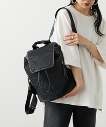 russet | ナイロンラフィア×クラウズナイロンコンビリュックサック(バックパック/リュック)