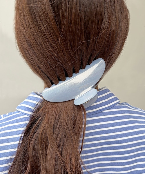 Lattice（Lattice）の「カラーラメクリップ（バレッタ/ヘアクリップ・レディース・アイボリー/ピンク/ベージュ/ブルー・FREE）」の3枚目の写真