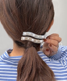 Lattice | パールうねうねクリップセット(2P)(バレッタ/ヘアクリップ)