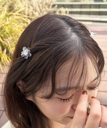 Lattice | フラワーミニクリップセット(2P)(バレッタ/ヘアクリップ)