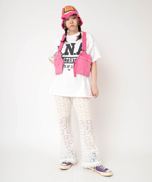 RNA（アールエヌエー）の「【4月下旬納期】E5247 MIXモチーフクロシェHAT（帽子・レディース・ブラック/ピンク）」の16枚目の写真
