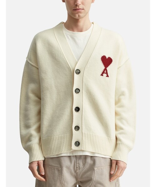 ami（アミ）の「Natural Wool Cardigan With Contrasted Ami De Coeur（その他・メンズ・other・XS/S/M/L/XXS）」の3枚目の写真