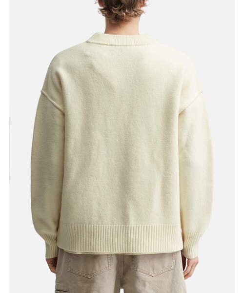 ami（アミ）の「Natural Wool Cardigan With Contrasted Ami De Coeur（その他・メンズ・other・XS/S/M/L/XXS）」の4枚目の写真