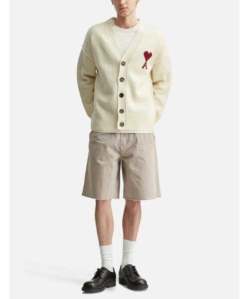 ami（アミ）の「Natural Wool Cardigan With Contrasted Ami De Coeur（その他・メンズ・other・XS/S/M/L/XXS）」の5枚目の写真