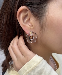 フラワードットイヤリング