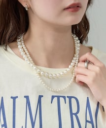 mystic | Ｗパールネックレス(リング)