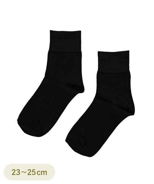 3coins（3coins）の「抗菌防臭加工ラメソックス（ソックス/靴下・レディース・レッド/ブラック/ホワイト/チャコールグレー・FREE）」の3枚目の写真