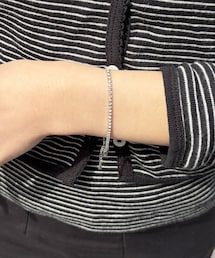 ＜ステンレス＞ラインストーンブレスレット