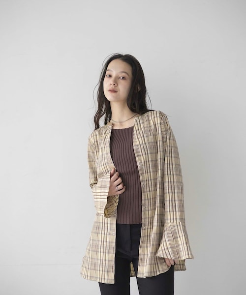 Kastane（カスタネ）の「【CINAMOD】 BLOUSE WITH MULTI SCARF（バンダナ/スカーフ・レディース・アイボリー/イエロー/ブラック・F）」の3枚目の写真