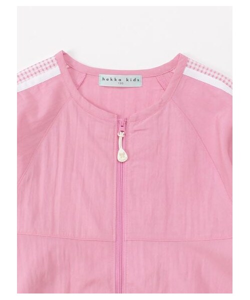 HAKKA KIDS（ハッカキッズ）の「ナイロンブルゾン（ジャケット/アウター・キッズ・オフホワイト/ピンク・100/110/120/130/140/150）」の3枚目の写真