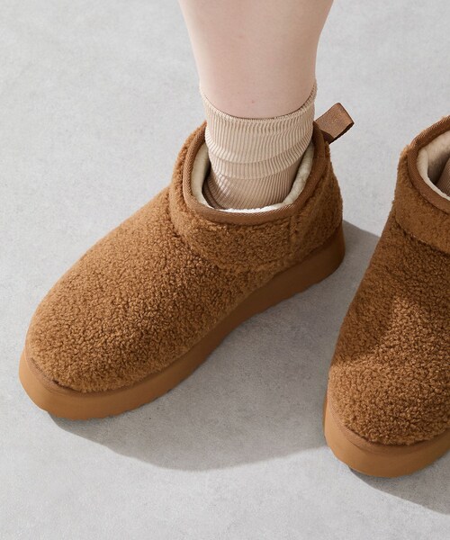 ORiental TRaffic（オリエンタルトラフィック）の「厚底ムートンショートブーツ/51409（その他・レディース・キャメル/ブラウン/ブラック/レッド・SS/S/M/L/LL/3L）」の17枚目の写真